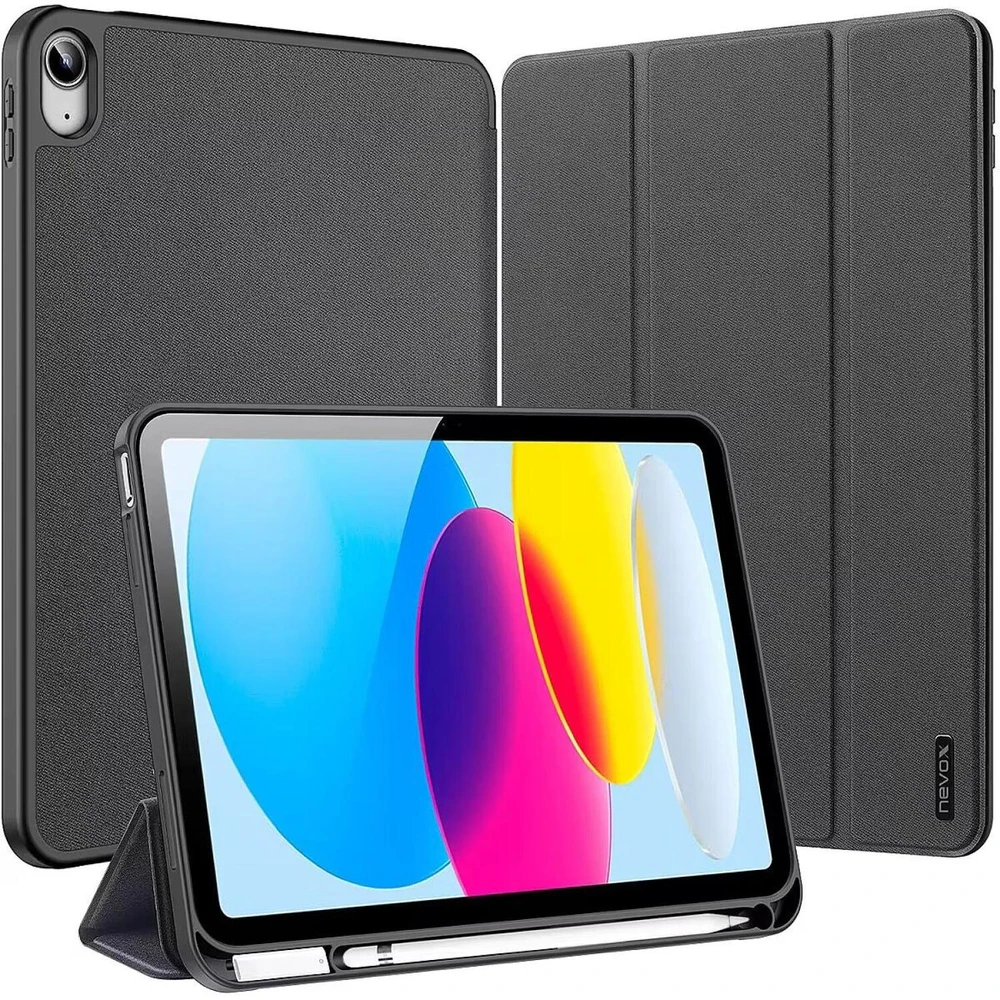 Nevox Nevox Vario serijos knygų spinta iPad 10,9 colių planšetinio kompiuterio dėklas 10Gen pilkas