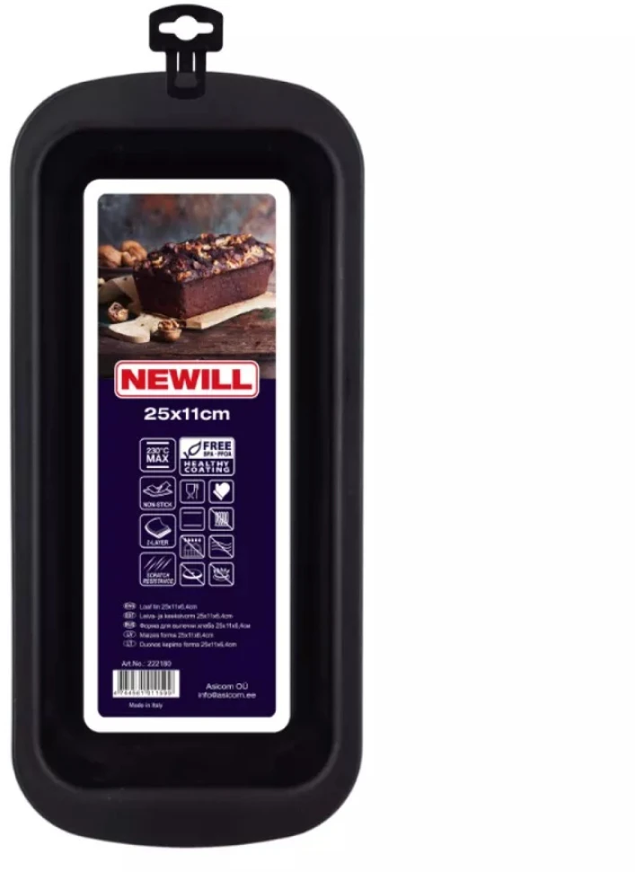 Newill Duonos kepimo forma 25x11x6,4cm juoda