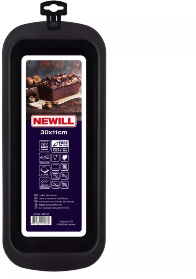 Newill Duonos skardos 30x11x6,4cm juodos spalvos
