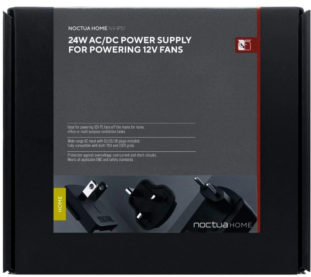 Noctua Noctua power supply NV-PS1, 115V / 230V AC > 12V DC (juodas, for 12 volt fans)