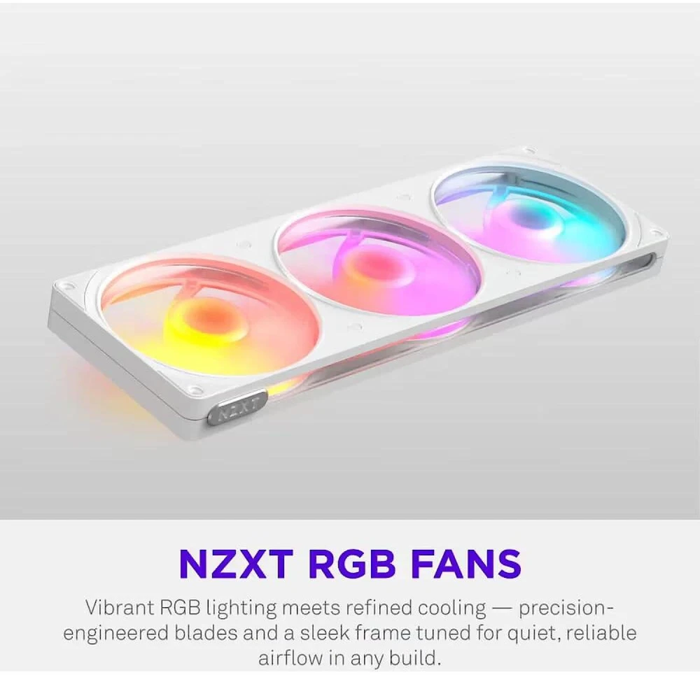NZXT F Series F360 RGB Baltas | Gehäuselüfter