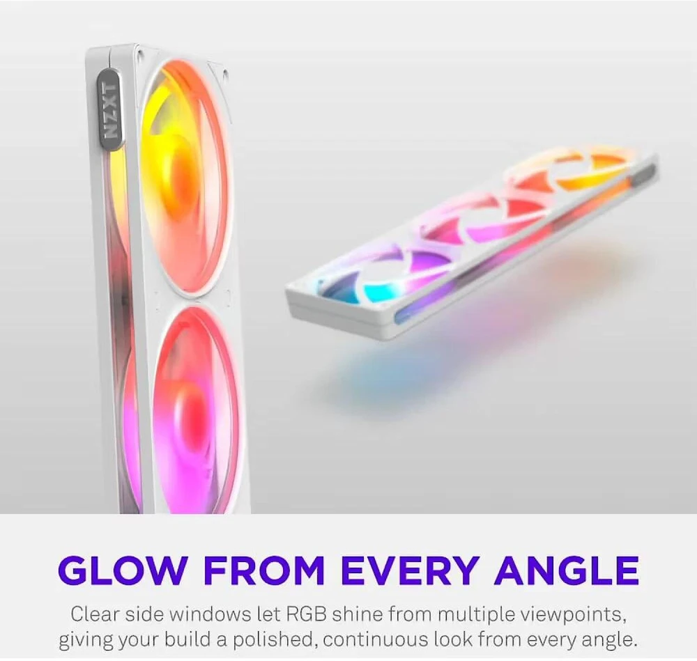 NZXT F Series F360 RGB Baltas | Gehäuselüfter
