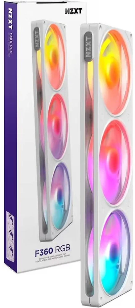 NZXT F Series F360 RGB Baltas | Gehäuselüfter