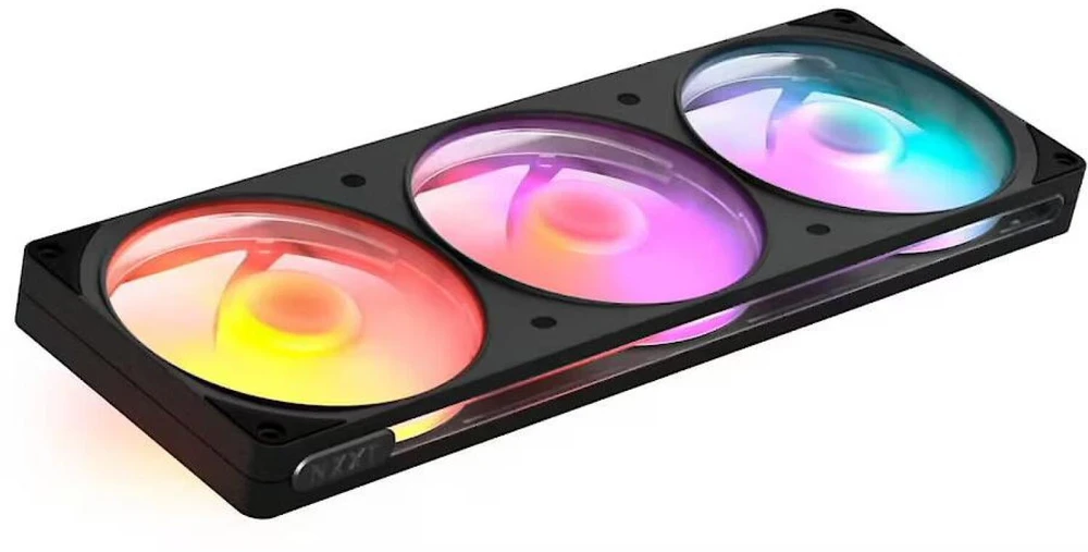 NZXT kompiuterio ventiliatorius F360 RGB RF-R236U-BF, 360mm, 4-pin PWM, NZXT RGB 4-pin, 1 vnt, 2400rpm, 33.0dB(A), RGB apšvietimas