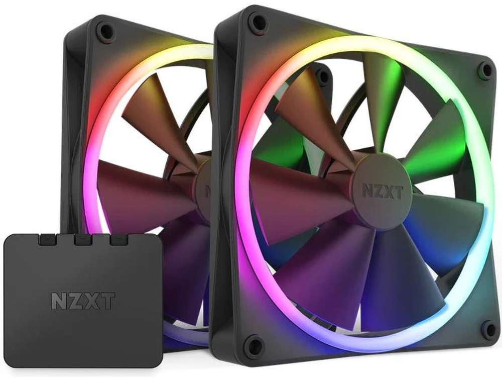 Nzxt F140 RGB 2-pack ventiliatorius + šakotuvas (RF-R14SF-B1)
