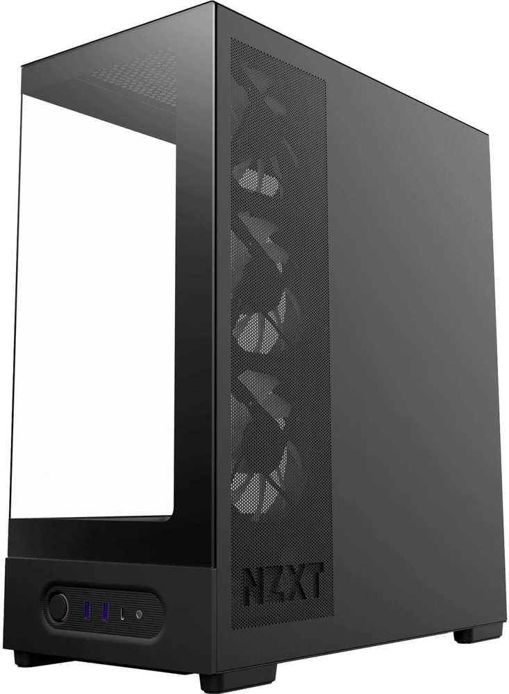 Nzxt S5 RGB CC-S51FB-01, juodas, Midi-Tower, ATX, Mini-ITX, plienas, grūdintas stiklas, 360mm RGB ventiliatorius