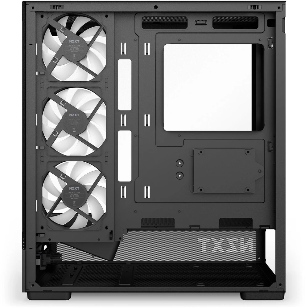 Nzxt S5 RGB CC-S51FB-01, juodas, Midi-Tower, ATX, Mini-ITX, plienas, grūdintas stiklas, 360mm RGB ventiliatorius