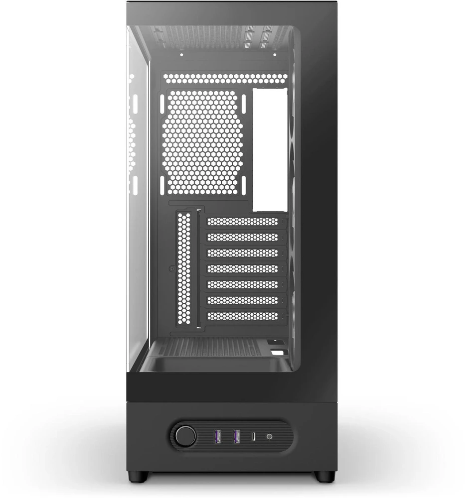 Nzxt S5 RGB CC-S51FB-01, juodas, Midi-Tower, ATX, Mini-ITX, plienas, grūdintas stiklas, 360mm RGB ventiliatorius