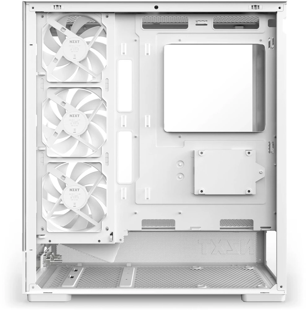 Nzxt S5 RGB CC-S51FW-01, kompiuterio korpusas, baltas, Midi-Tower, ATX, Mini-ITX, plienas, grūdintas stiklas