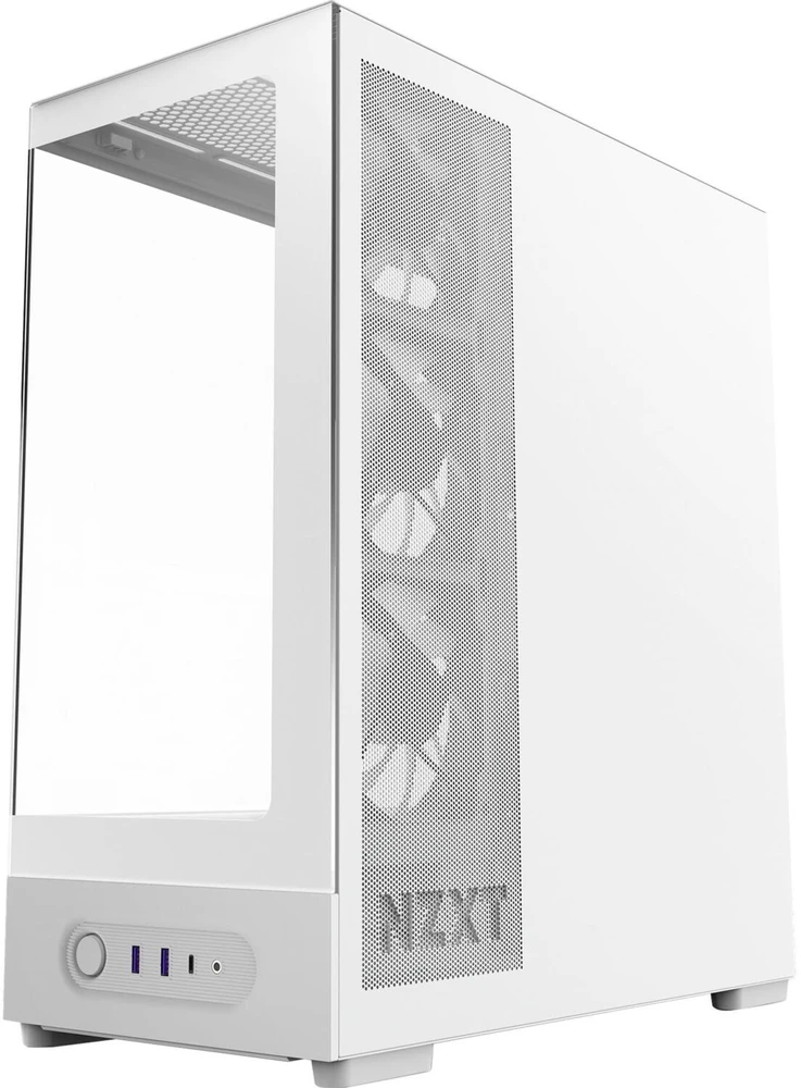 Nzxt S5 RGB CC-S51FW-01, kompiuterio korpusas, baltas, Midi-Tower, ATX, Mini-ITX, plienas, grūdintas stiklas
