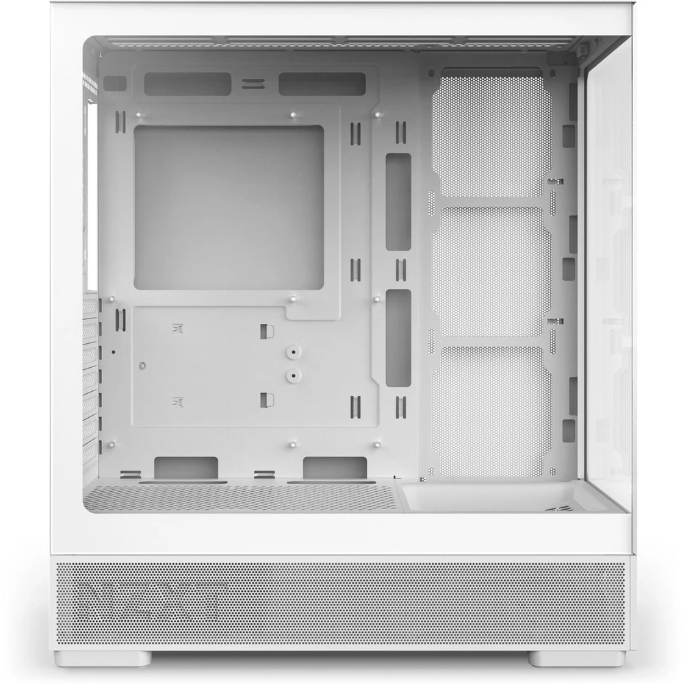 Nzxt S5 RGB CC-S51FW-01, kompiuterio korpusas, baltas, Midi-Tower, ATX, Mini-ITX, plienas, grūdintas stiklas
