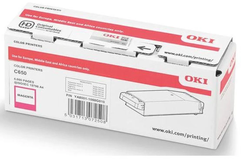 "oki" originalus toneris 09006128, magenta, 6000p, oki c650, c650dn, o