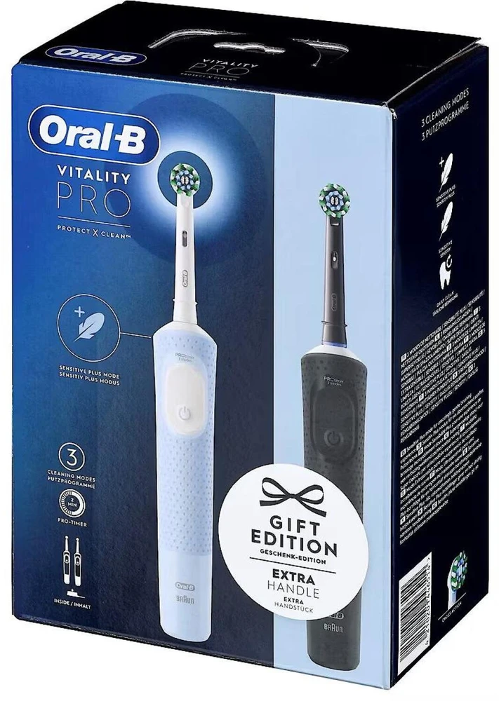 Oral-B Vitality Pro D103 Duo juoda/mėlynas
