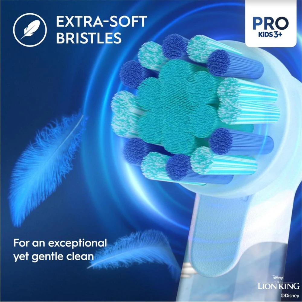 Elektrinis dantų šepetėlis ORAL-B Pro Kids 3+ Lion King + dėklas