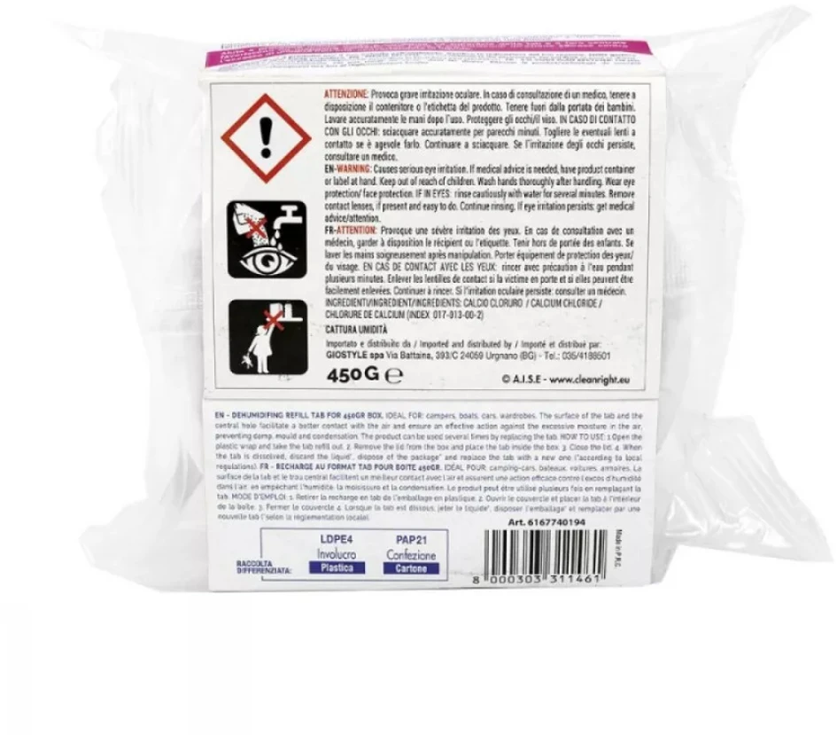 JetWorld ORDINETT Mitruma absorbetaja papildinama tablete 450g neitrala smarza 1231146
