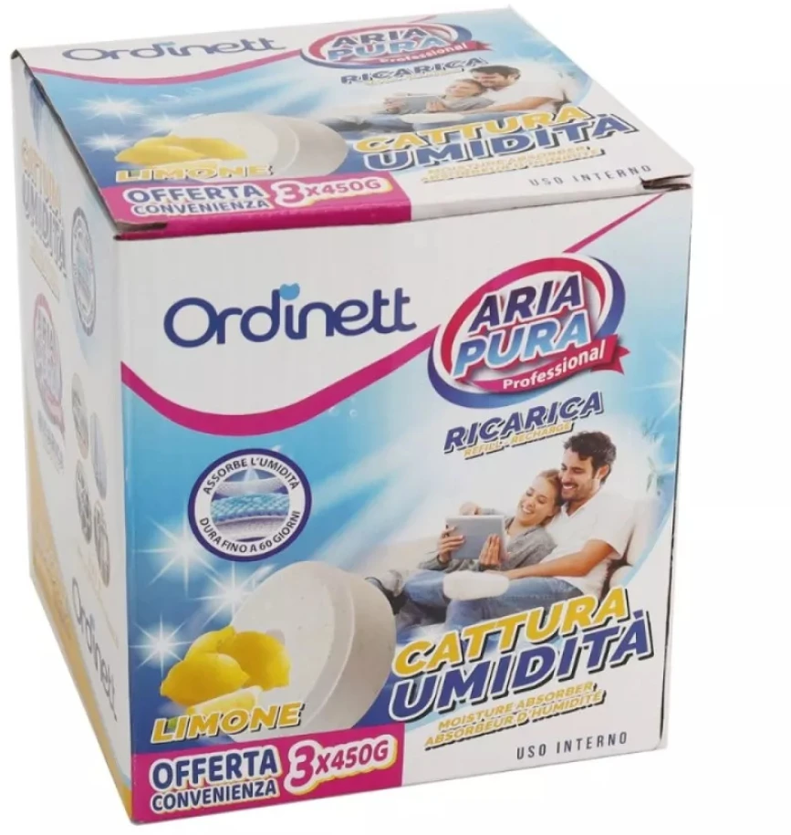ORDINETT Drėgmę sugeriančios užpildo tabletės 450g x 3 vnt. citrina