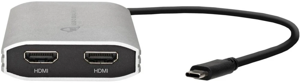 Adapteris AV OWC OWC Adapteris Thunderbolt 3 > Dual HDMI 4K (sidabrinis/juodas, 26cm, with DisplayLink)