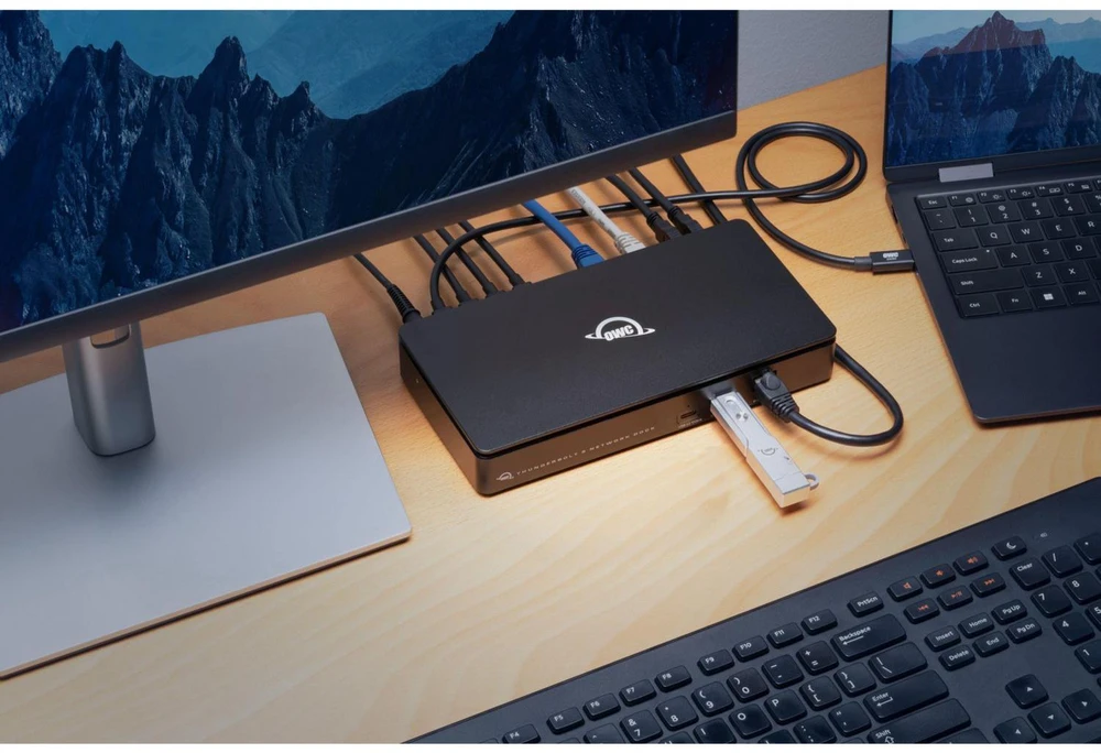 Owc Thunderbolt 5 dviejų tinklų dokstacija OWCTB5DK11PD210G, 3x RJ-45, 3x USB-A 3.2 Gen 2 10 Gbit/s, 1x USB-C 3.2 Gen 2 10 Gbit/s