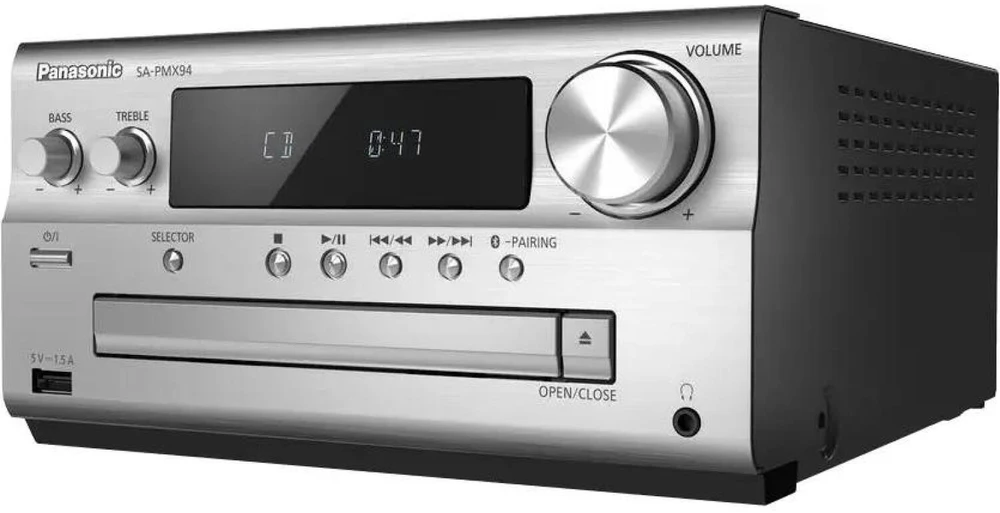 Muzikinis centras Panasonic SC-PMX94EG-S (Bluetooth, Radio, CD) sidabrinis
