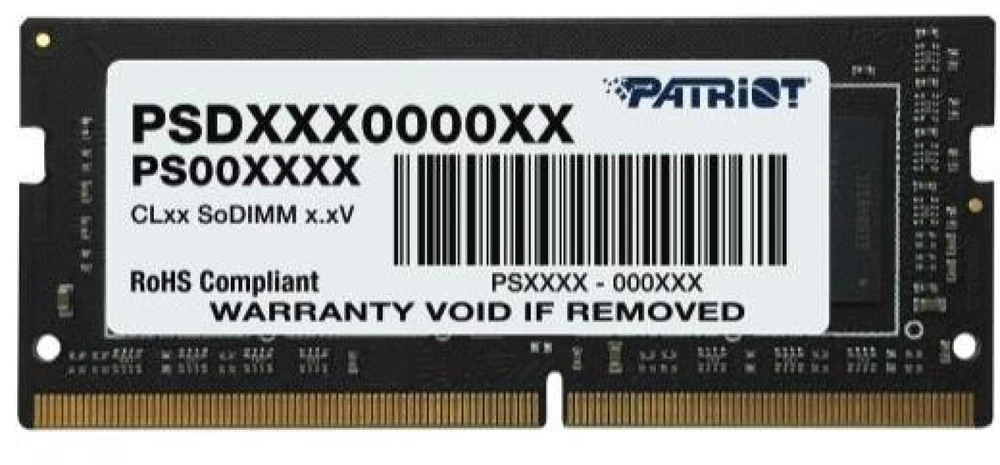RAM Atminties modulis PATRIOT SIGNATURE DDR4 SO-DIMM 8GB 3200MHz (PSD48G32002S)