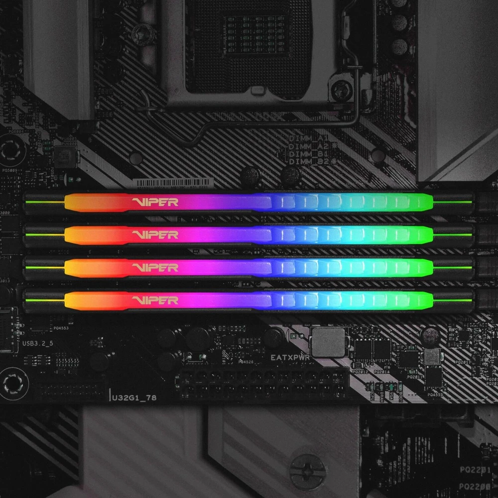 RAM Atmintis Patriot Viper Steel RGB, DDR4, 32 GB, 3600MHz, CL20 (PVSR432G360C0)
