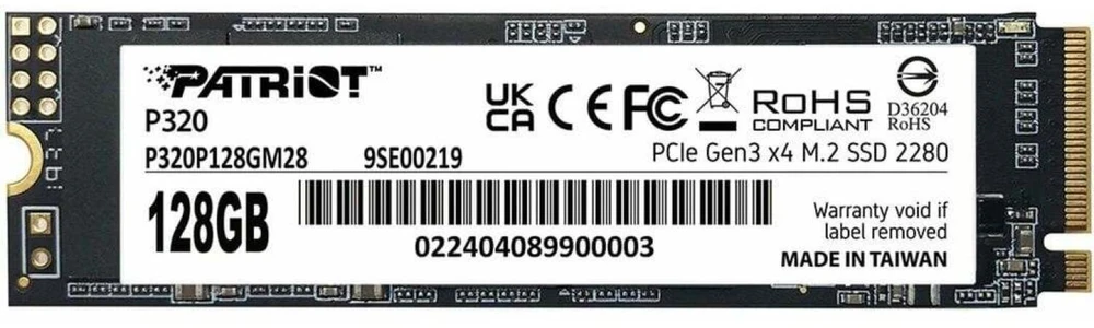 PATRIOT P320 128GB M.2 2280 PCIE SSD