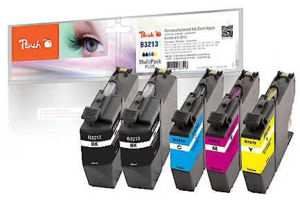 Peach Tinte Spar Pack Plus PI500-267 (kompatibel zu Brother LC-3213)