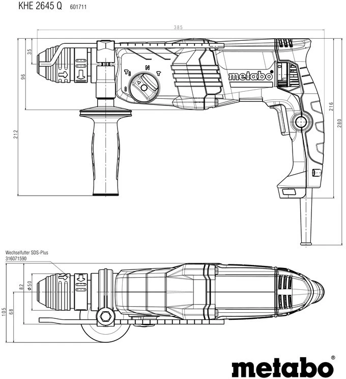 METABO.KUKJIS GRĄŽAS KHE 2645 Q