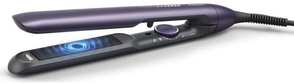 Philips | Plaukų tiesinimo žnyplės | BHS752/00 | Garantija 24 mėn. | Ceramic heating system | Ionic function | Ekranas LED | Temperature (max) 230 °C | Number of heating levels 12 | Metallic Dark Violetinė
