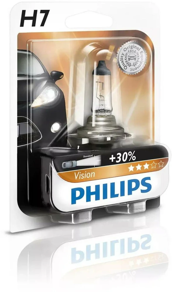 Philips lemputės Vision +30%, H7, 55W, 1 vnt. 12972PRB1