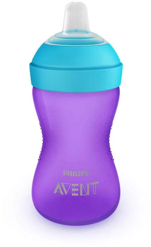 Philips AVENT puodelis minkštu, kramtymui atspariu snapeliu, 300 ml, violetinis