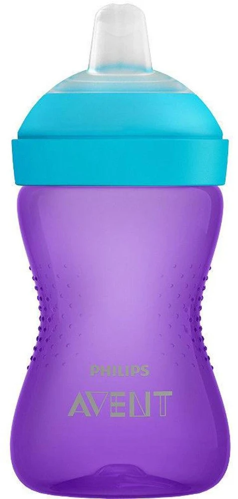 Philips AVENT puodelis minkštu, kramtymui atspariu snapeliu, 300 ml, violetinis