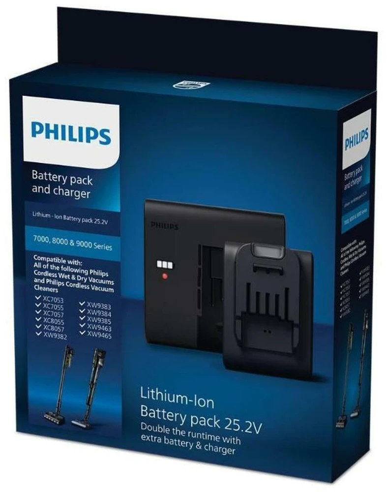 „Philips“ akumuliatorių blokas ir įkroviklis XV1797/01