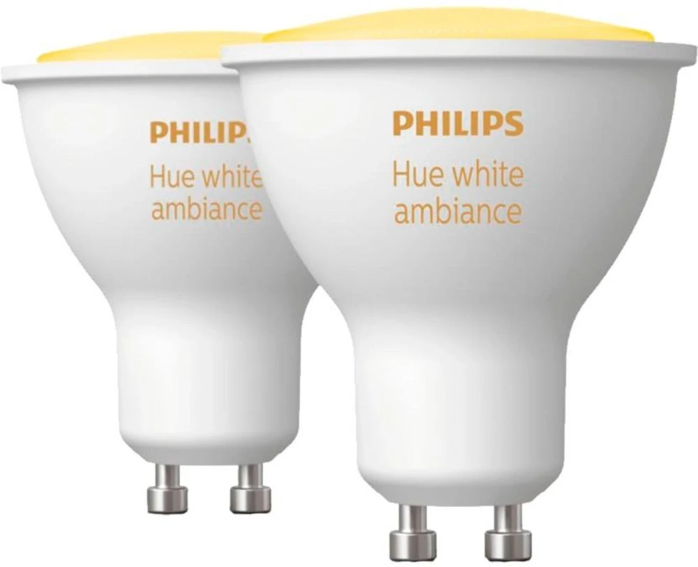 Philips Hue LED lempa PHU-BUNDLE-002, GU10, 2 vnt, 4.3W, 250lm, 2200-6500K, Hue Bridge, Bluetooth, Zigbee, Alexa