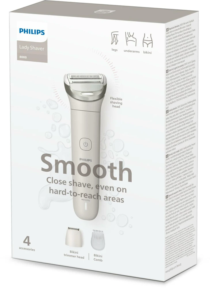 Philips Lady Shaver Series 8000 Belaidis skustuvas, drėgnai ir sausai (BRL147/00)