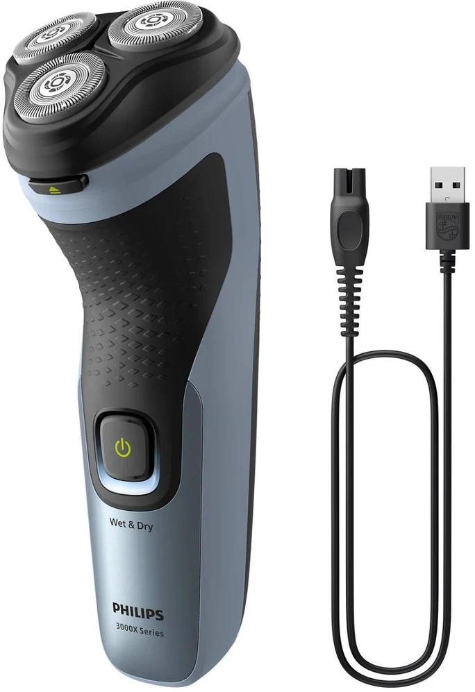 Barzdaskutė Philips X3063/00 men's shaver Rotation shaver Trimmer Juodas, Mėlyna