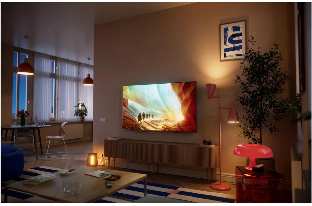Televizorius Philips 4K QLED Ambilight TV | 65PQS7801/12 | 55" | Smart TV | Titan OS | UHD | Juoda