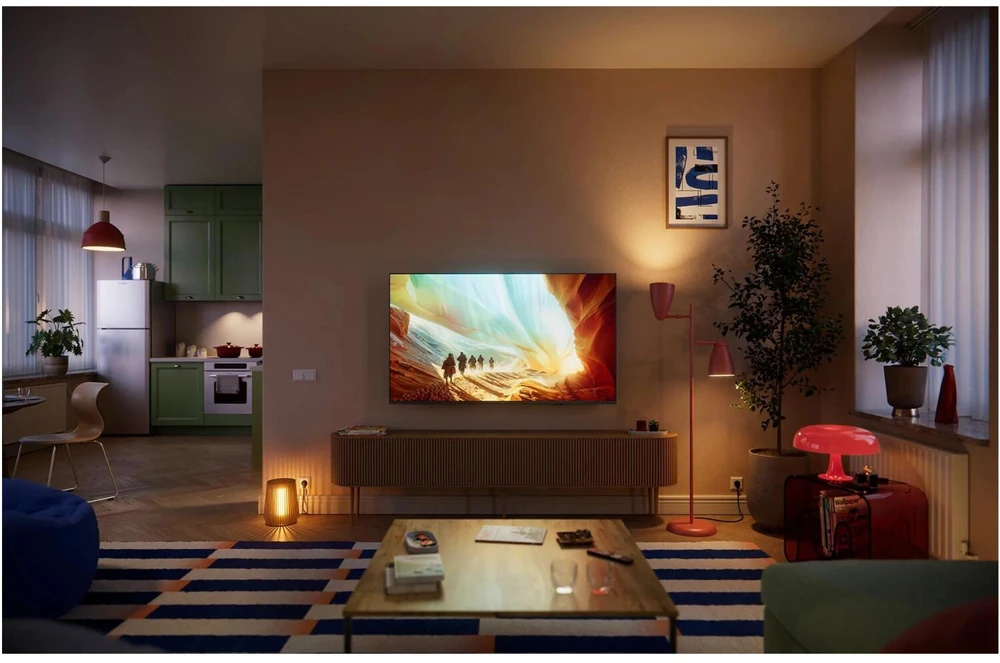 Televizorius Philips 4K QLED Ambilight TV | 65PQS7801/12 | 55" | Smart TV | Titan OS | UHD | Juoda