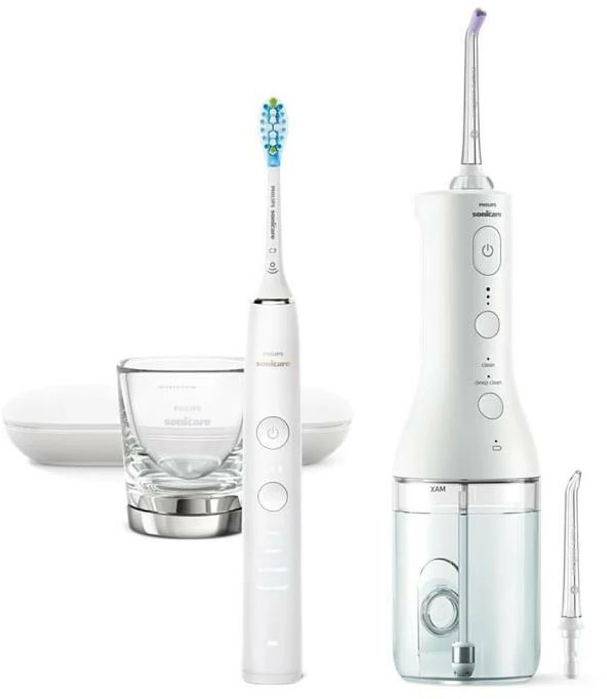 Elektrinis dantų šepetėlis Philips Sonicare Cordless Power Flosser „DiamondClean 9000“  HX3886/41
