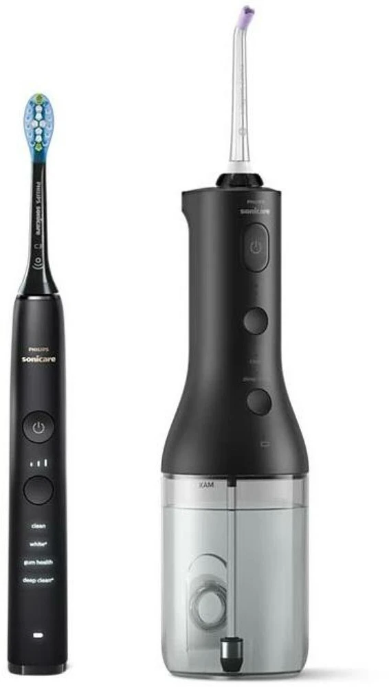 Burnos irigatorius ir dantų šepetėlis Philips Sonicare Cordless Power Flosser „DiamondClean 9000“  HX3886/43