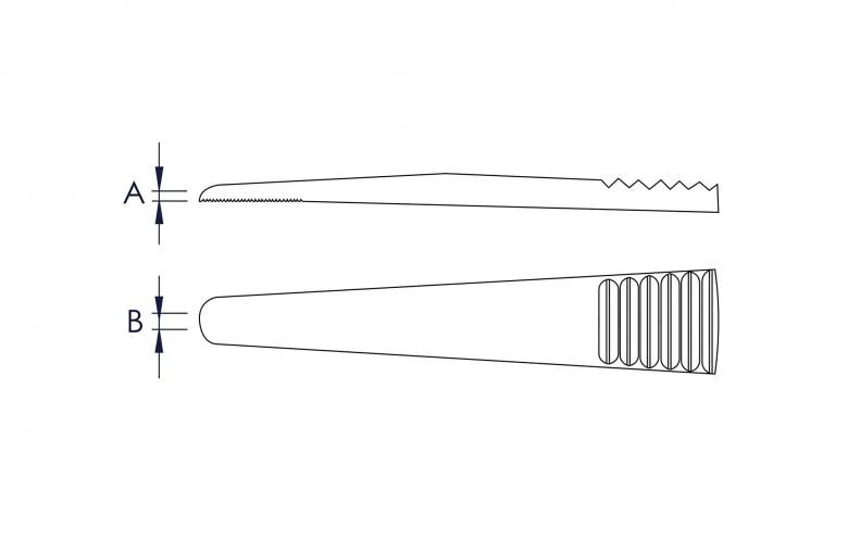 Precizinis pincetas 145mm, nerūdijančio plieno, Knipex