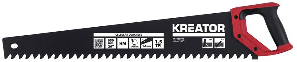 Pjūklas akytam betonui 650 mm Kreator