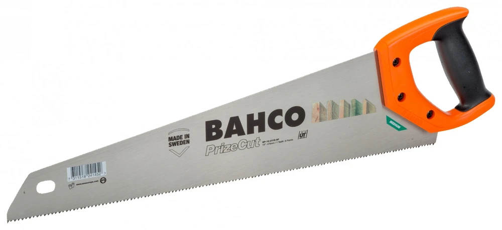 Grūdintų dantų pjūklas BAHCO 475mm 7/8