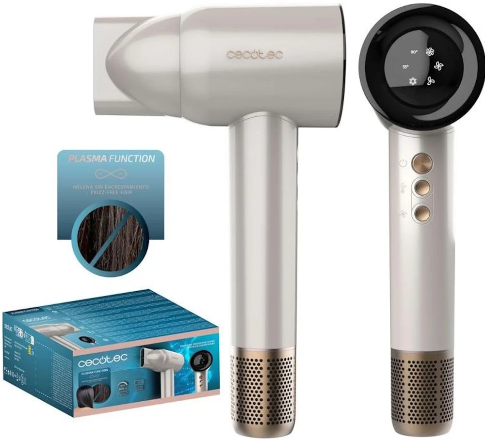 Cecotec Plaukų džiovintuvas | IoniCare RockStar Nano IonTech Champagne | 1600 W | Number of temperature settings 3 | Ionic function | Champagne