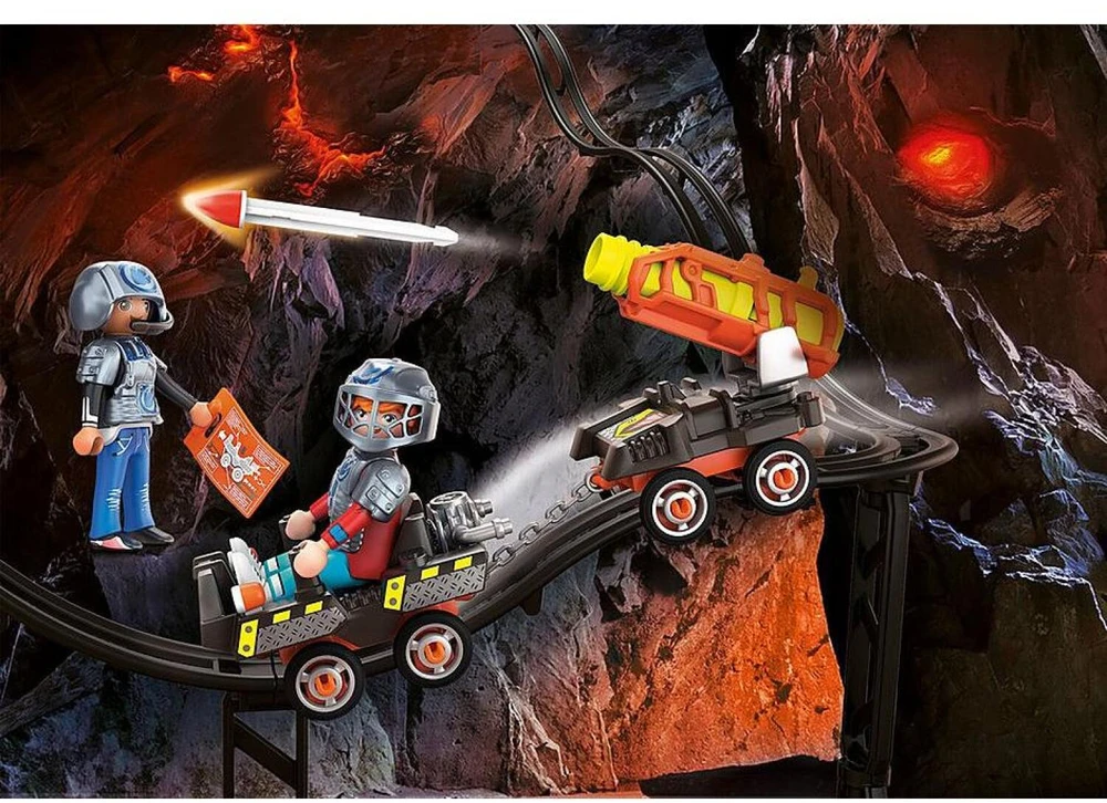 Playmobil Dino Rise 70929 Dino Mine Vežimėlis su rakietą