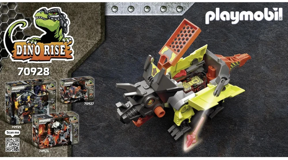 Žaislas - Playmobil Dino Rise Dino Robot (Playmobil 70928, priedai, įvairių spalvų)