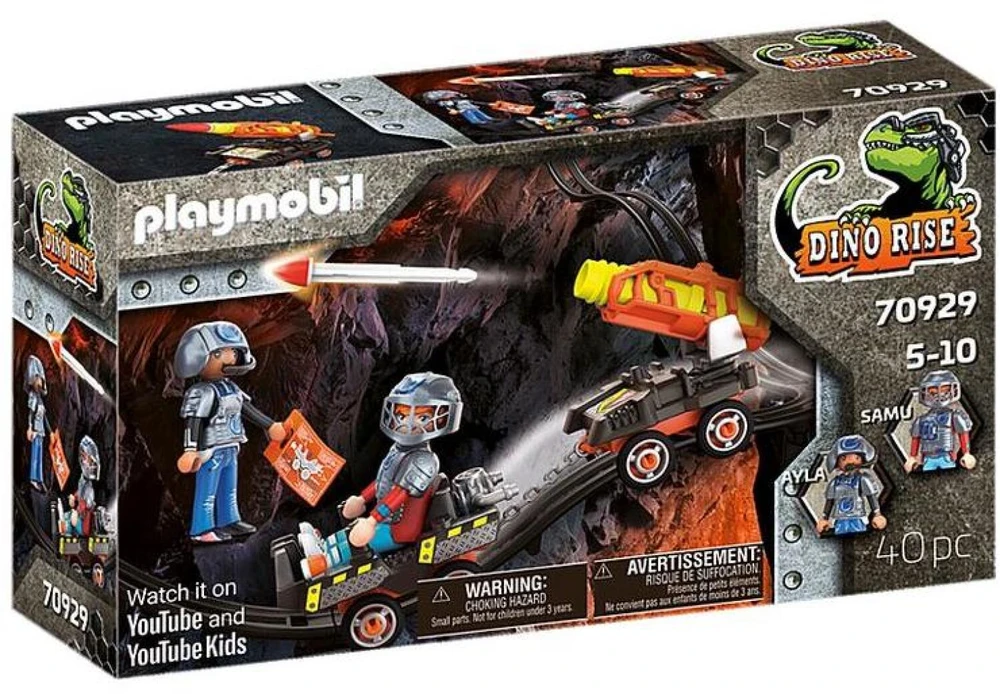 Playmobil Dino Rise 70929 Dino Mine Vežimėlis su rakietą