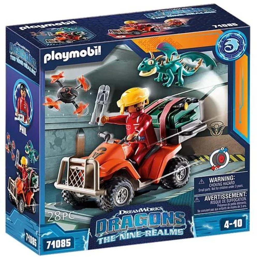 Playmobil Rinkinys su figurkami Dragons 71085 Icaris Quad & Phil