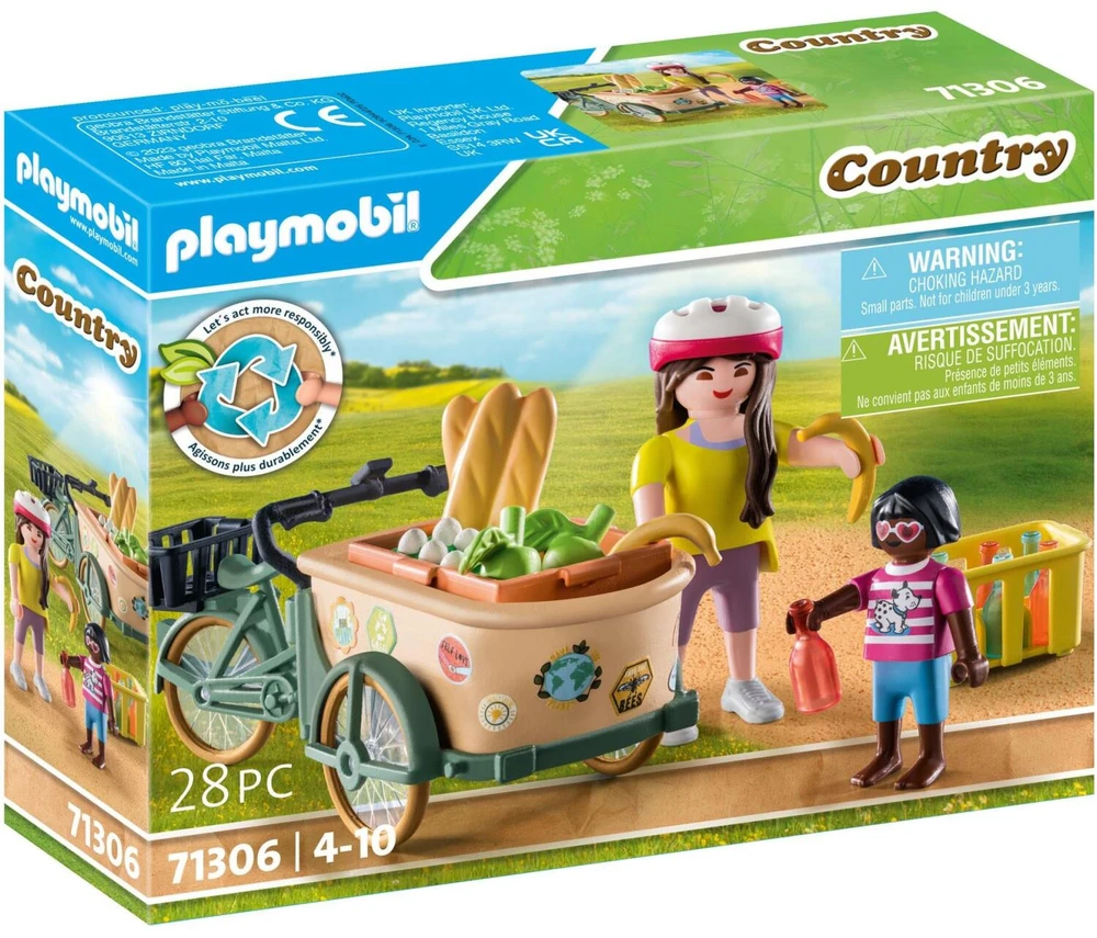 Playmobil Rinkinys su šalies figūrėlėmis 71306 krovininis dviratis