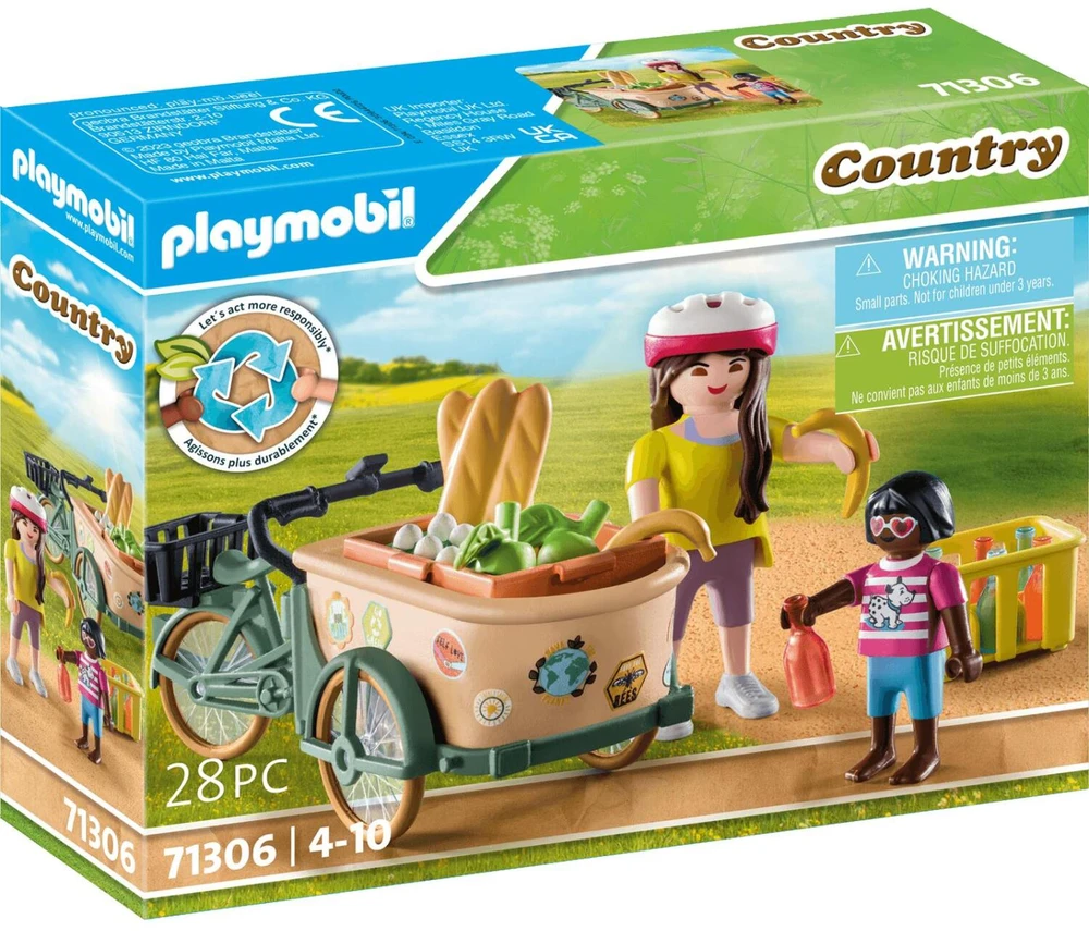 Playmobil Rinkinys su šalies figūrėlėmis 71306 krovininis dviratis